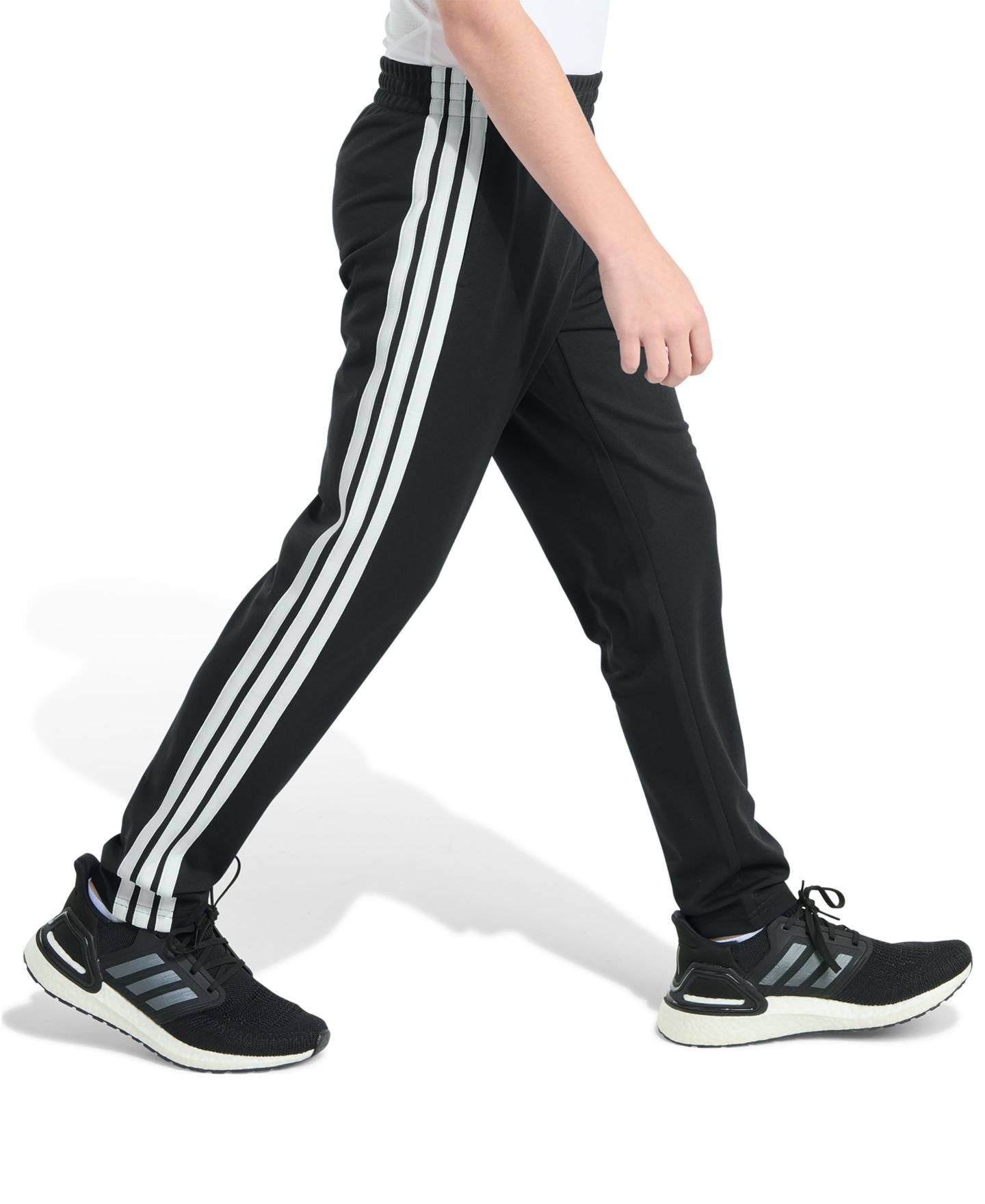 Детские спортивные брюки adidas со сборкой на поясе, цвет: Чёрный — фото 9
