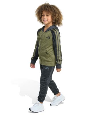 Toddler and Little Boys 2-Piece Long Sleeve Fleece Jacket and Joggers Set