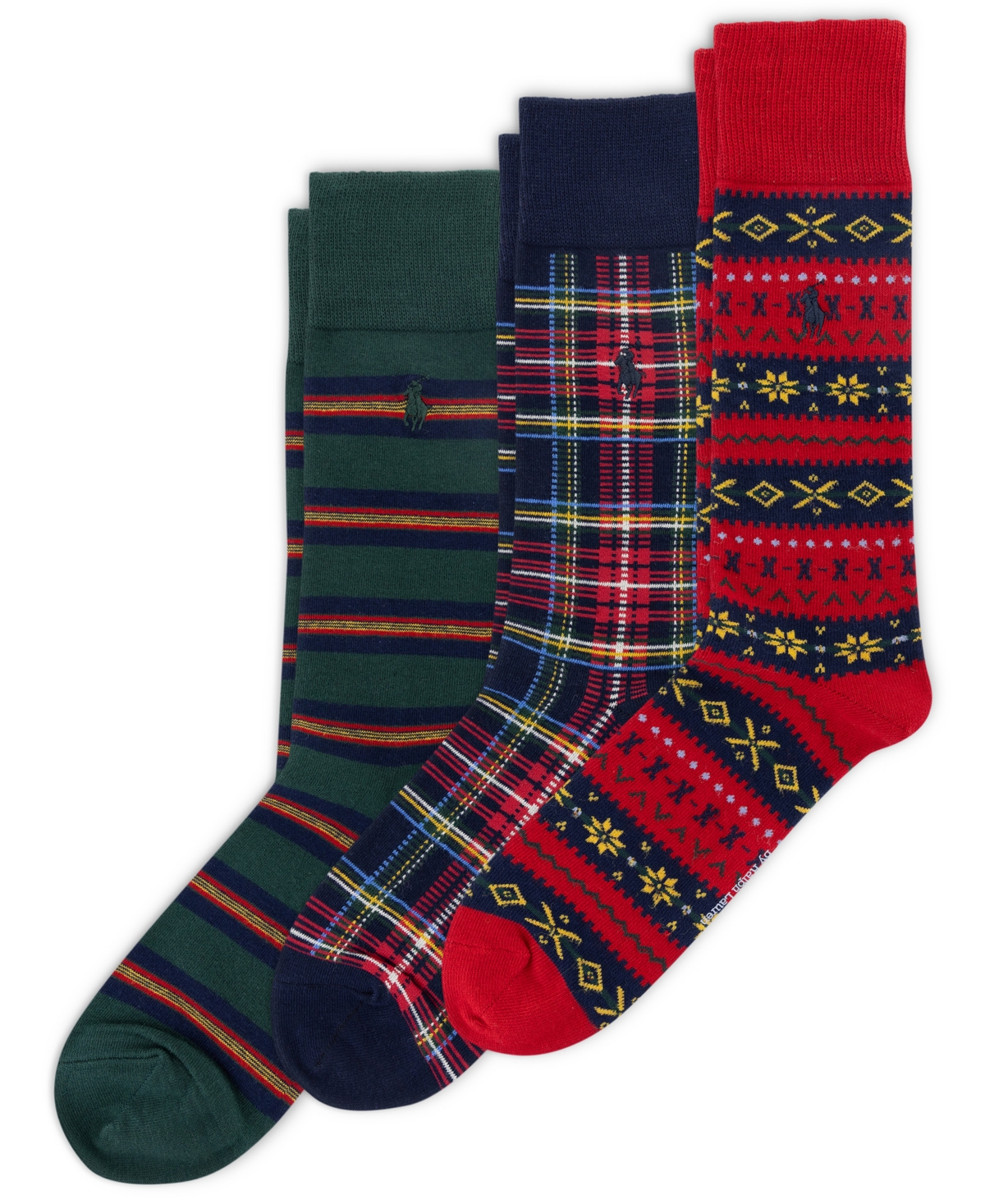 Polo Ralph Lauren Men's 3-pack Novelty Slack Socks In Multi