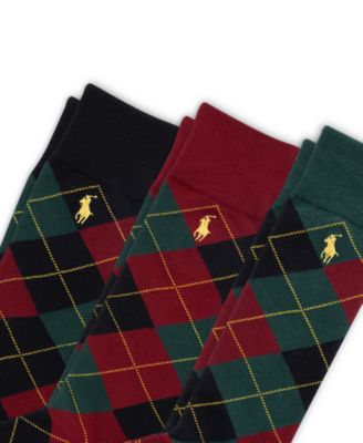 Men's 3-Pack Argyle Dress Socks