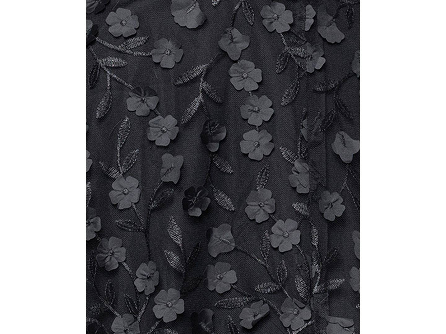 Женское платье XSCAPE Petite Long Sleeve Embellished Skirt, цвет: Чёрный — фото 5