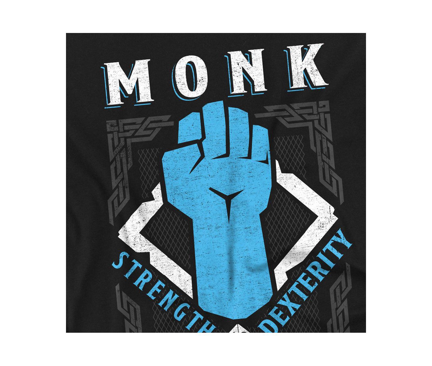 Мужская футболка D&D Big & Tall Dungeons Dragons Monk Strength Dexterity, цвет: Чёрный — фото 2