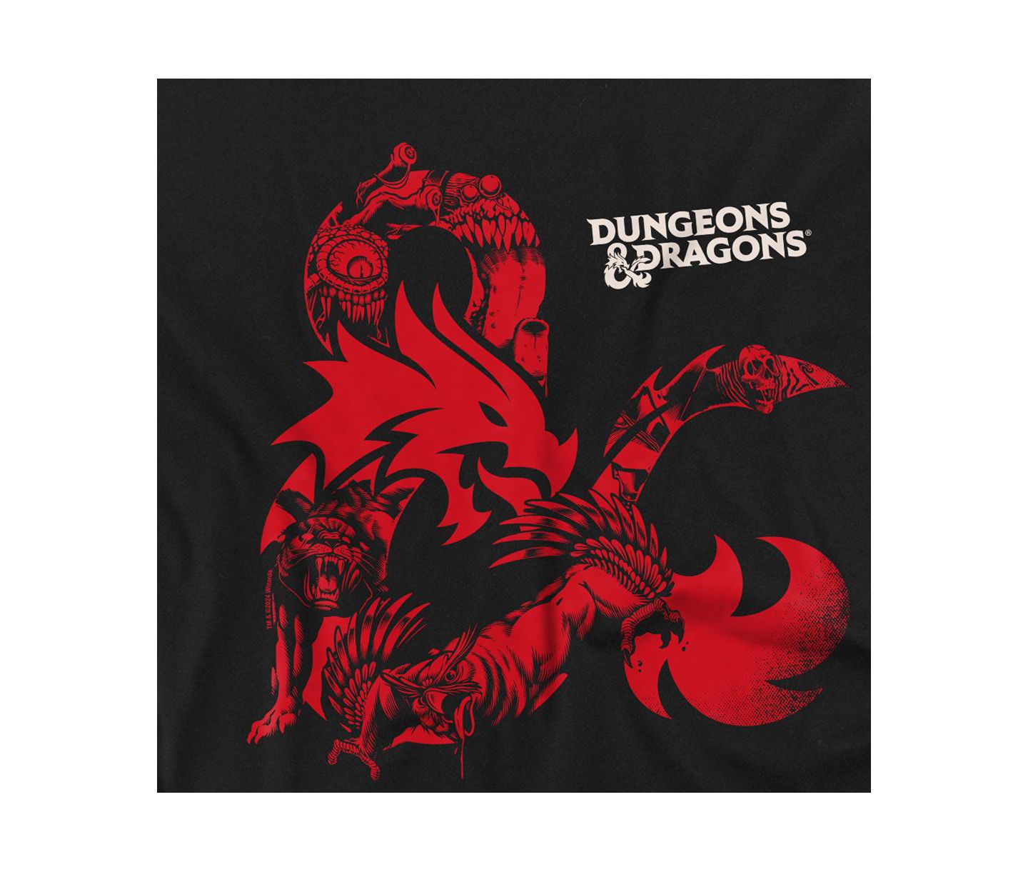 Мужская футболка D&D Dungeons Dragons Ampersand Monsters, цвет: Чёрный — фото 2