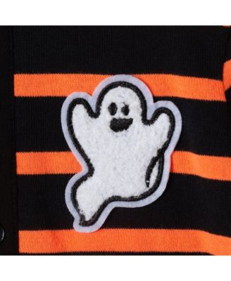 Baby Boys Halloween Striped Rugby w/Ghost Patch