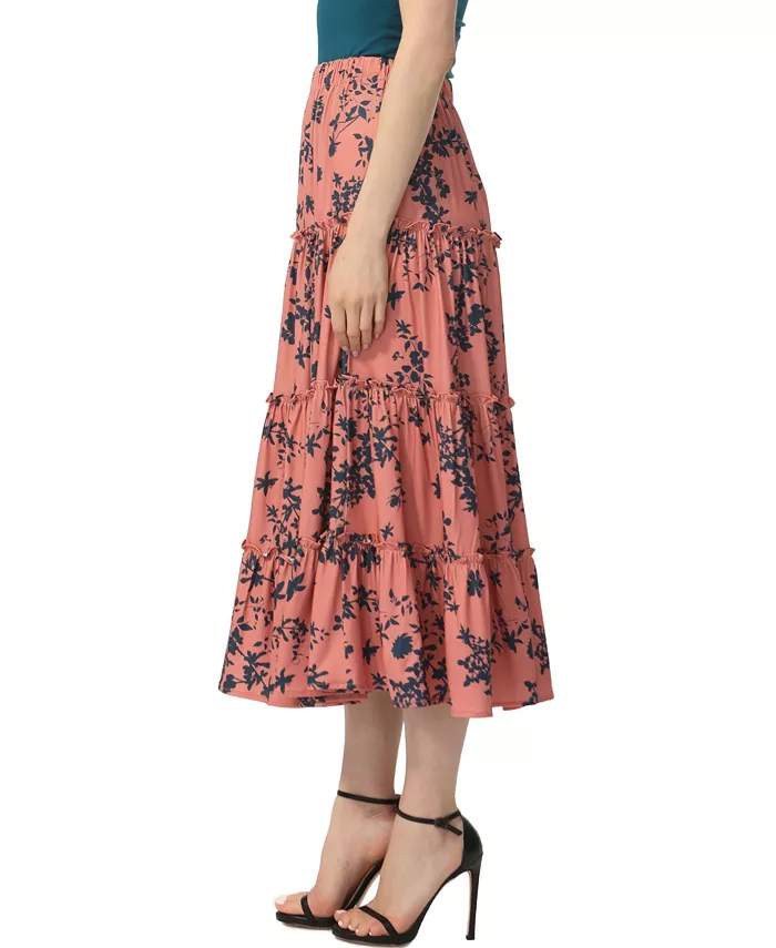 Women's Tiered Midi Skirt - thumbnail 4