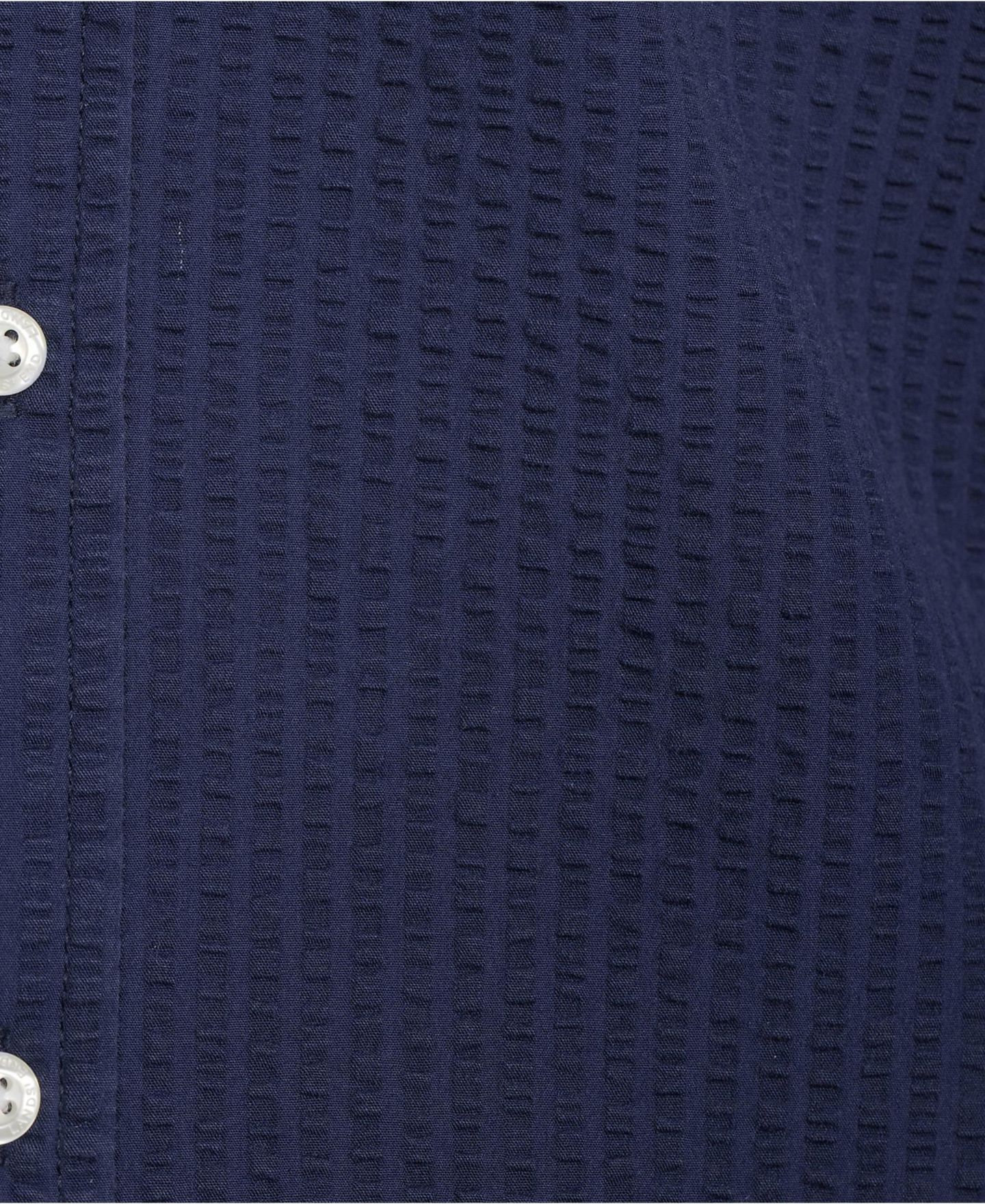 Мужская рубашка Lands' End Short Sleeve Seersucker, цвет: Морской тёмно-синий — фото 4