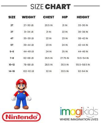 Boys SUPER MARIO Zip Up Winter Coat Puffer Jacket