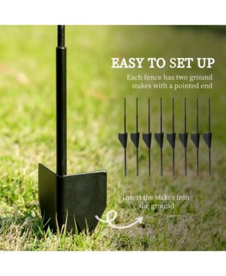 Garden Fencing for Border Edging, Decor 11.5', 4 Pack, Square Vines