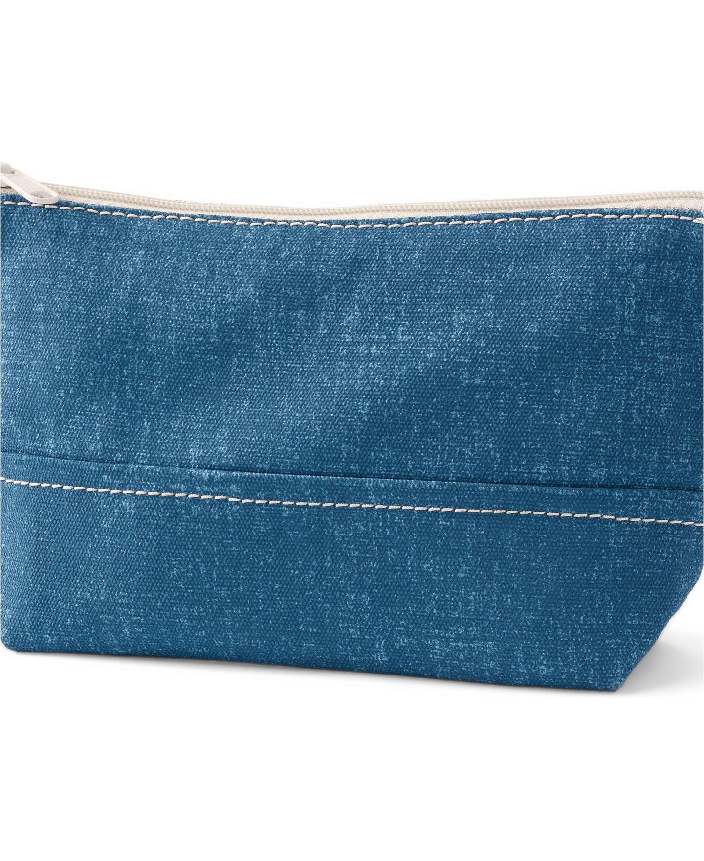 Сумка Lands' End Zipper Canvas Pouch, цвет: Джинсовый синий — фото 1