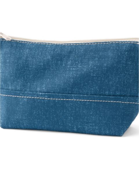 Сумка Lands' End Zipper Canvas Pouch, цвет: Джинсовый синий