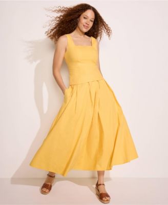 Women's Poplin Godet Maxi Skirt - Set Bottom