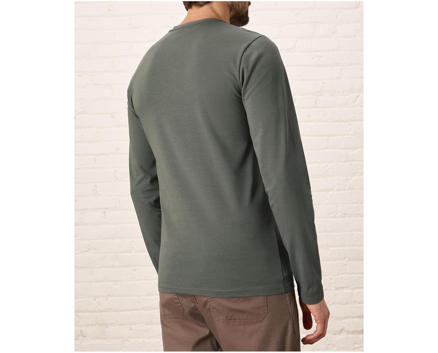 Men's Organic Cotton Luxe Stretch Jersey Slim Long Sleeve Tee