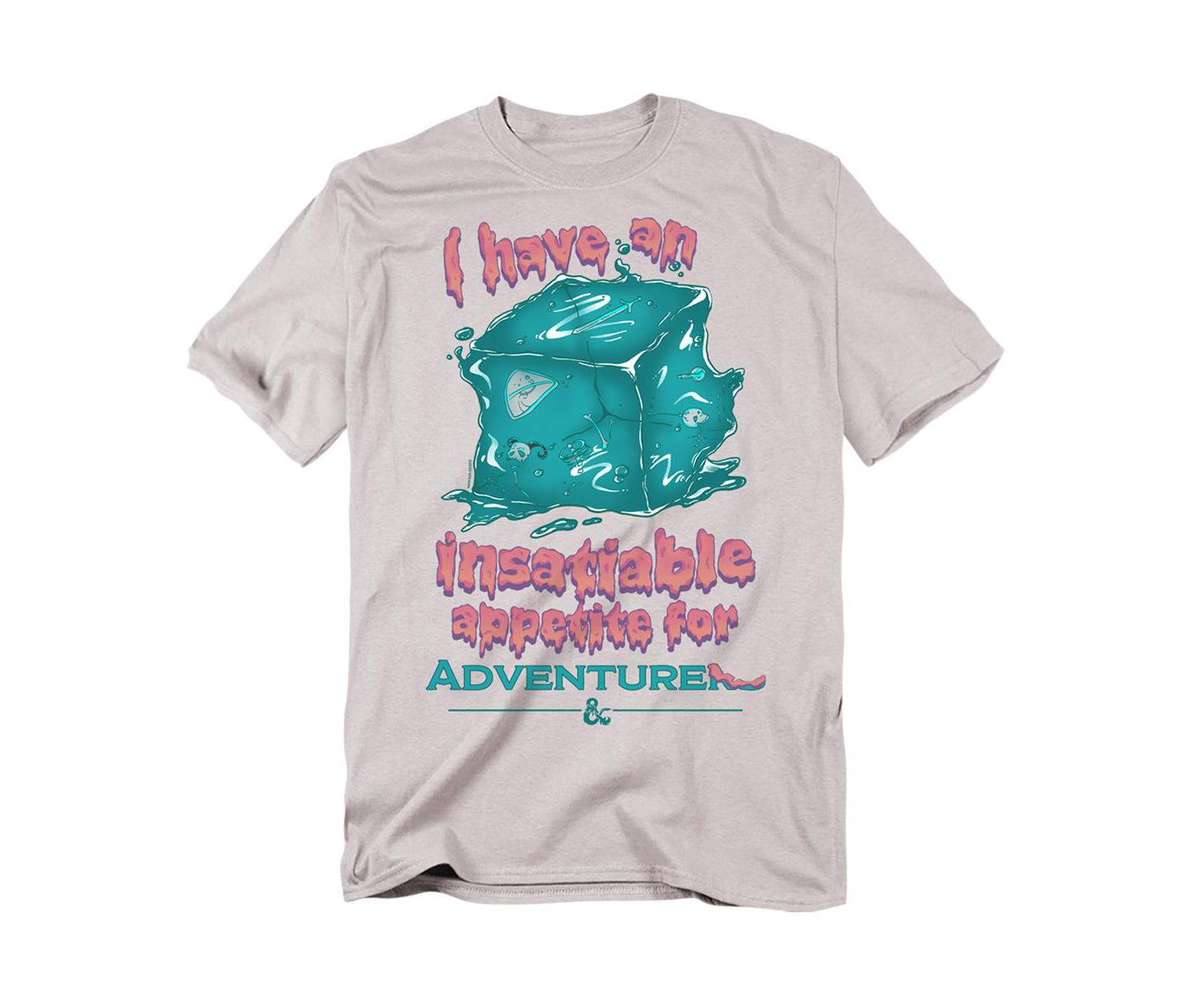 Мужская футболка D&D Dungeons And Dragons Insatiable Gelatinous Cube, цвет: Серебряный — фото 1