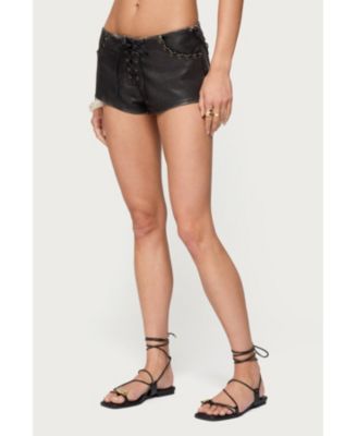 Women's Lace Up Micro Shorts