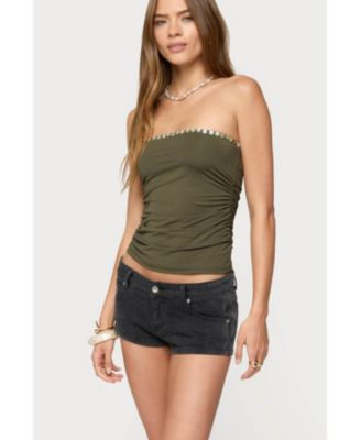 Womens Liat Ruched Built In Bra Tube Top