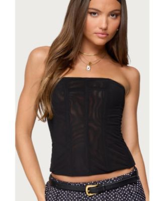 Women's Reed Sheer Mesh Corset