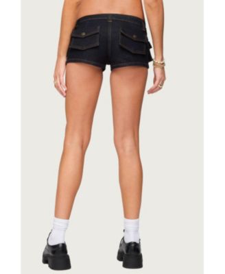 Womens Cavella Stretchy Denim Micro Shorts