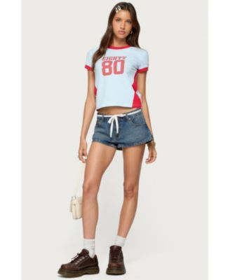 Womens Eighty Polka Dot Contrast T Shirt