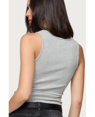 Women's Oriana Contrast Lacey V Neck Top