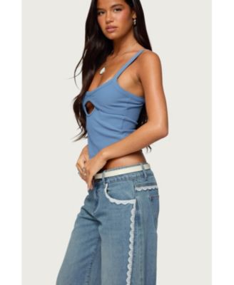 Women's Karin Cut Out Ribbed Tank Top