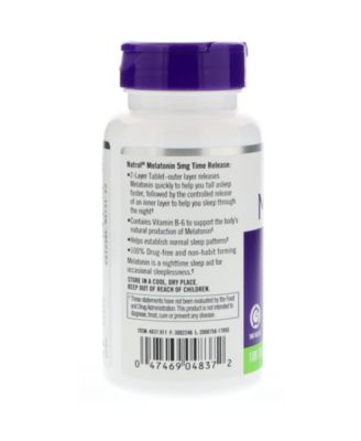Melatonin  Time Release  5 mg  -  100 Tablets