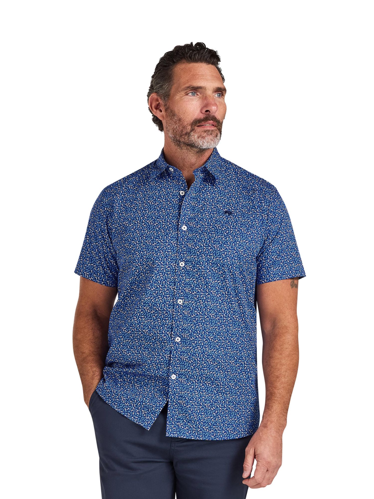 Men's Short Sleeve Flower Bud Shirt