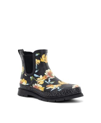 Womens Floral Chelsea Rain Boot