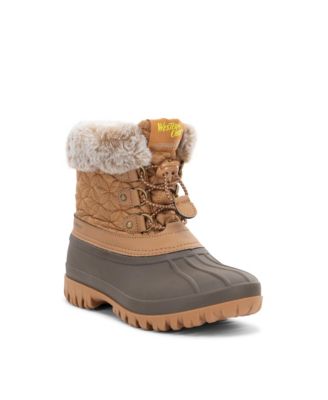 Womens Polar Faux Fur Ankle Cold Weather Boot
