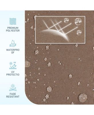 9FT Outdoor Patio Market Umbrella Aluminum Frame with Push Button Tilt Crank and 8 Steel Ribs, UV Protection Waterproof, for Garden Deck Backyard and Pool