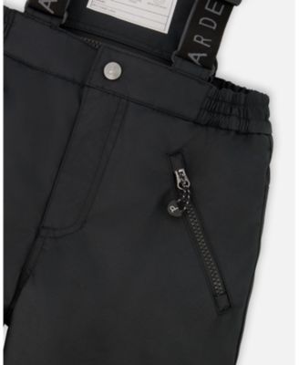 Toddler Boys Two-Piece Play Snowsuit with Printed Jacket Black - Toddler|Child