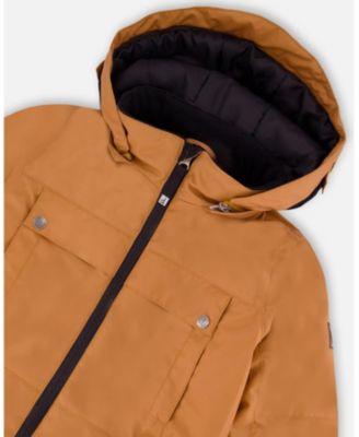 Big Boys Two-Piece Teknik Snowsuit Brown and Black