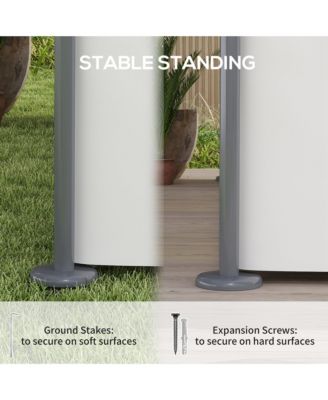 10' x 13' Double Roof Patio Gazebo with Curtains, Dark