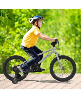 Kids Bike with Adjustable Seat, Hand & Coaster Brake, and Training Wheels