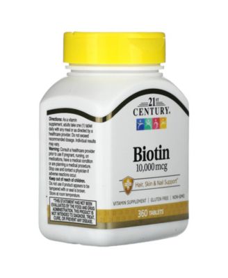 Biotin  10 000 mcg  -  360 Tablets