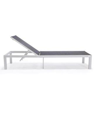 Marlin Patio Chaise Lounge Chair With White Aluminum Frame