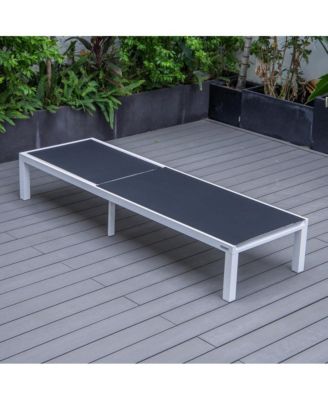 Marlin Patio Chaise Lounge Chair With White Aluminum Frame