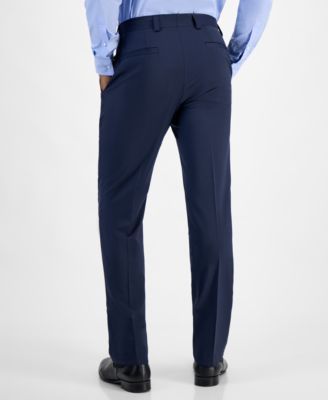 Men's Modern-Fit Solid Wool-Blend Suit Separate Pants