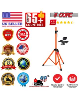 Speaker Stand Tripod Heavy Duty Adjustable Up to 72 Inch DJ Studio Monitor Stands Pole Mount - ORANGE - 2 PCS