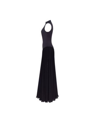 Women's Elegant mock neck maxi dress
