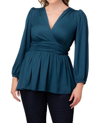 Plus Size Leah Long Sleeve Tunic Top