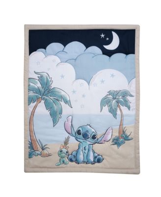 Baby Disney Stitch 3-Piece Blue Nursery Crib Bedding Set