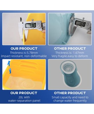 Compact Mop Bucket with Wringer on Wheels 21 Quart