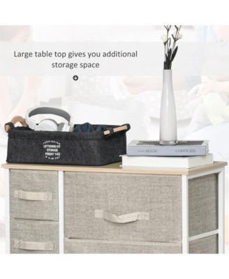 7-Drawer Storage Cabinet Organizer Unit with Fabric Bins for Bedroom
