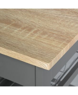 Mobile Rolling Kitchen Island Trolley Serving Cart w/ Under Drawer,