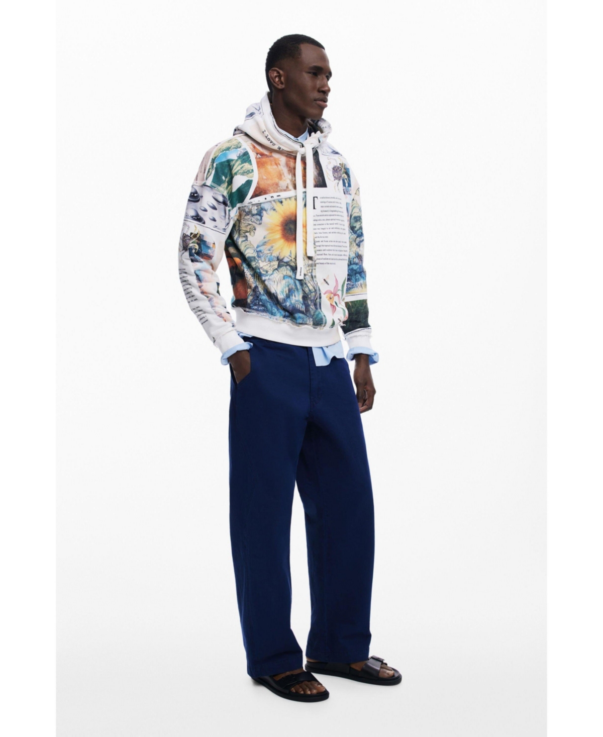 Desigual Men's Sunflower Hoodie In Multi