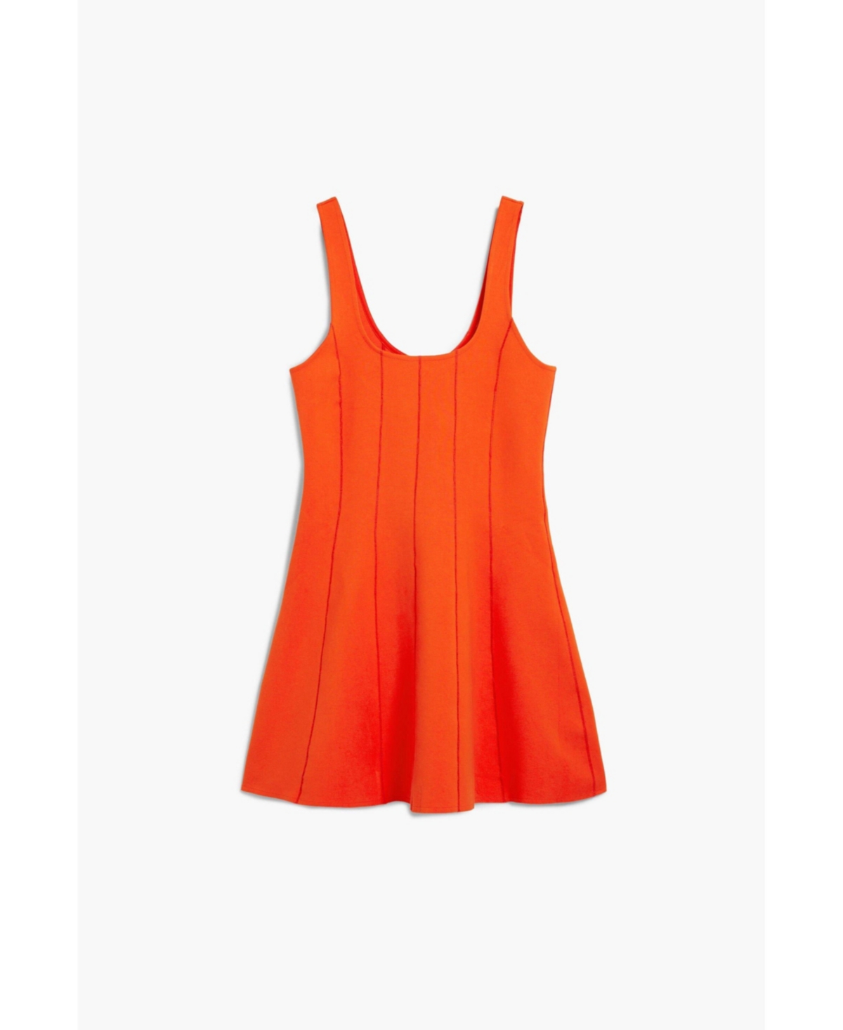 Desigual Embroidered Sleeveless Stretch Cotton Minidress In Orange