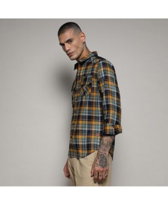 Men's Checks Cyan Shirt