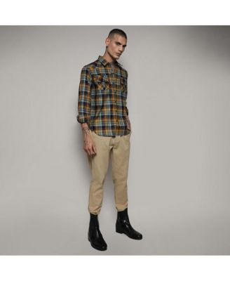 Men's Checks Cyan Shirt