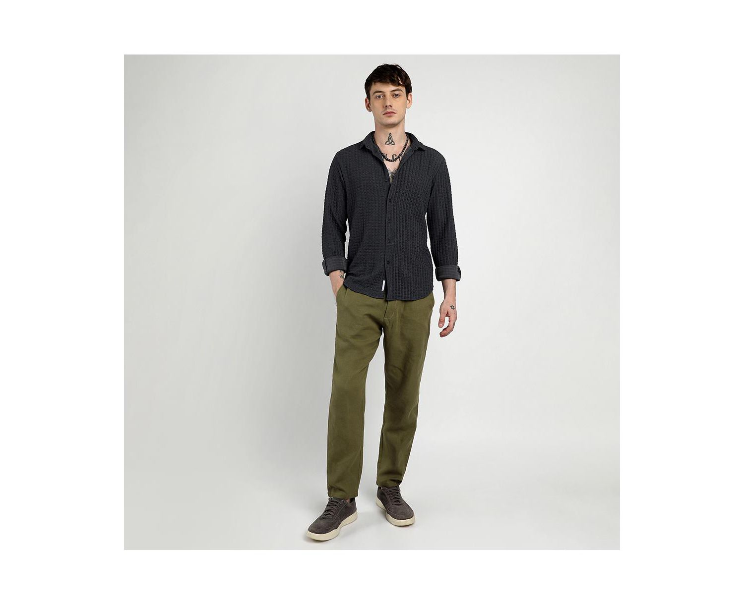 Men's Cube-Textured Shirt