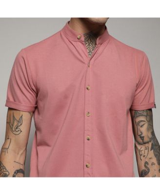 Men's Salmon Pink Basic Shirt